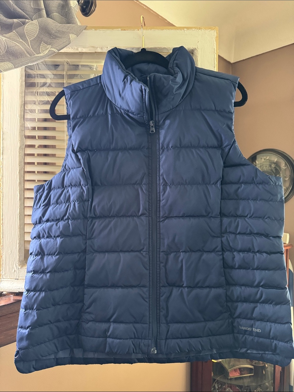 Lands' End Women's Navy Quilted Puffer Vest